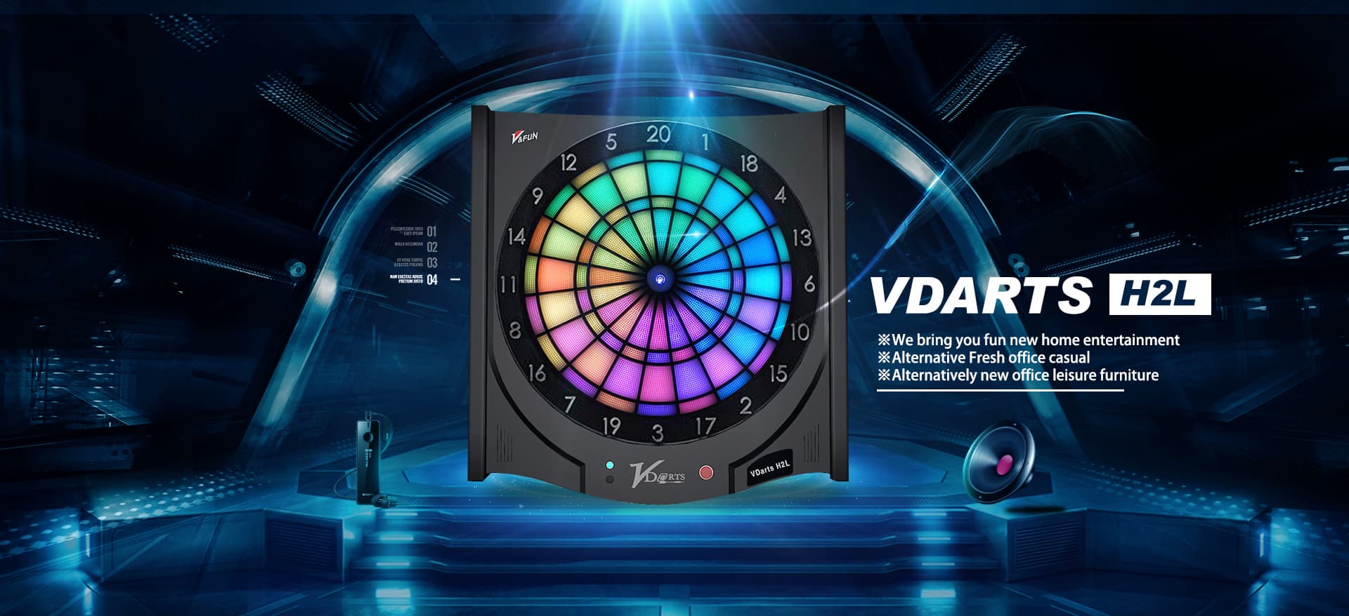 VDARTS H2L LED Global Online Dartboard | tradekorea